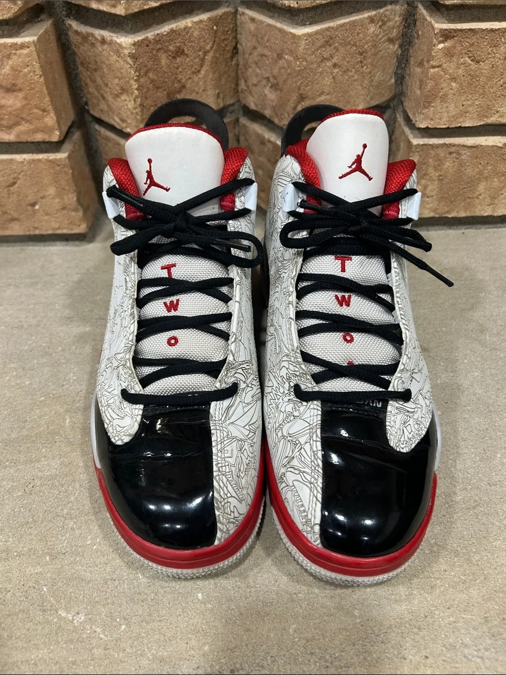 Nike Air Jordan Dub Zero White Black Red 311046-116 Men’s Size 8 Women’s 9.5